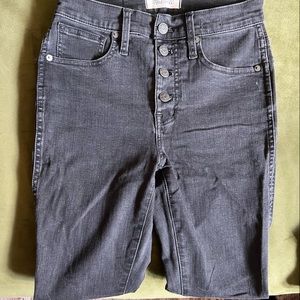 Madewell 10” High Rise Skinny Jeans Black Wash